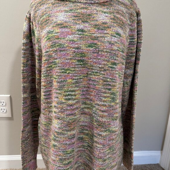 Womens Plus 2X Turtleneck Sweater Multi Color JH Collectibles - Picture 1 of 4
